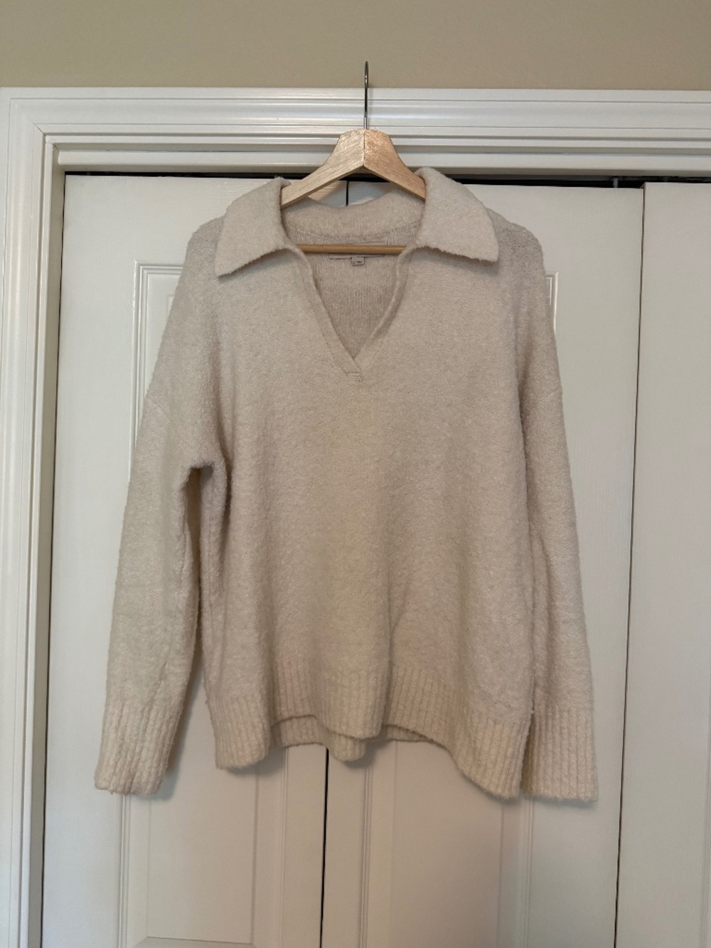 LOFT Collared Bouclé Sweater